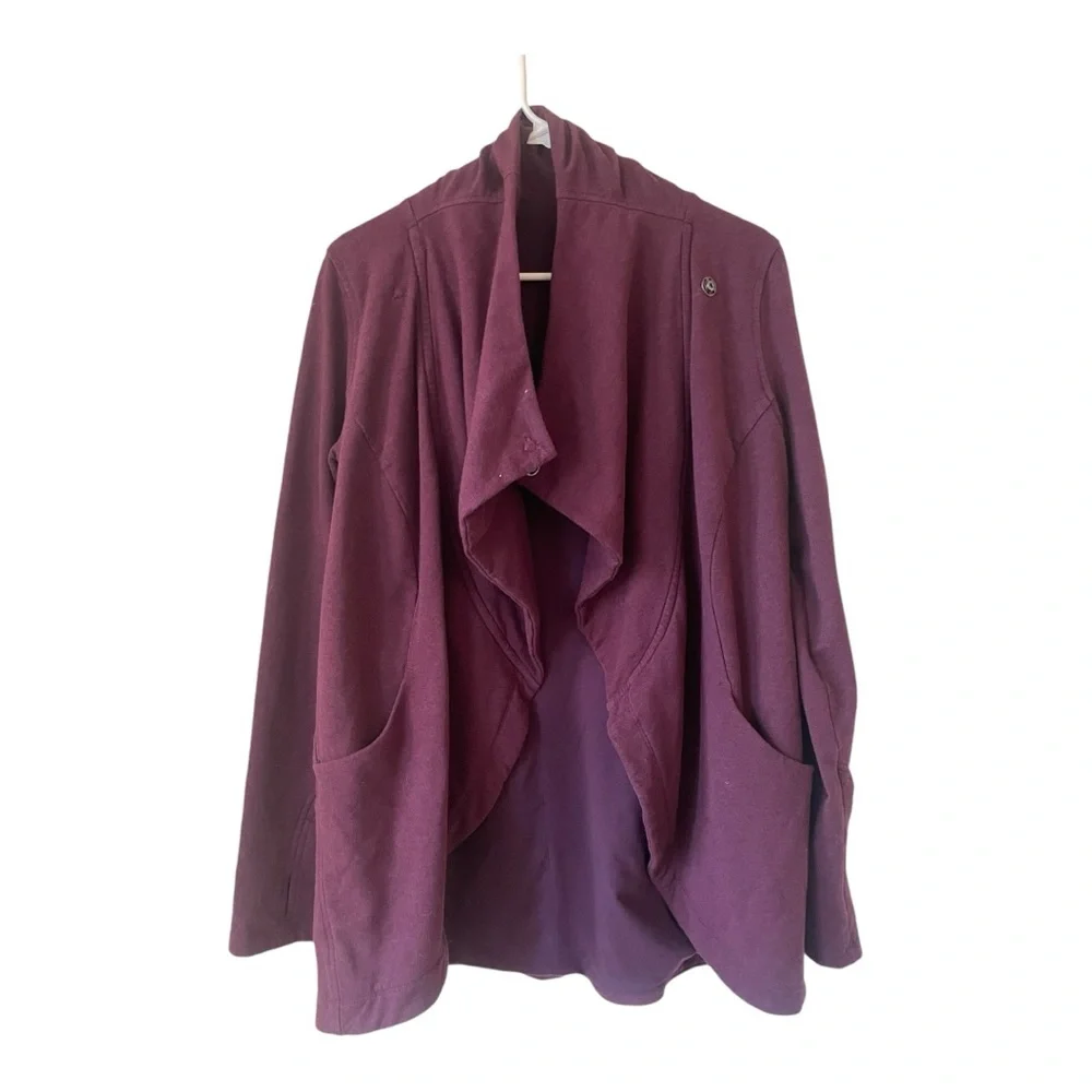Lululemon Thats A Wrap Women’s Maroon Jacket Size 10 - Picture 5 of 7